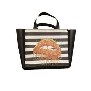 Organizedbag Dillon Printed Handbag Organizer Black Lips
